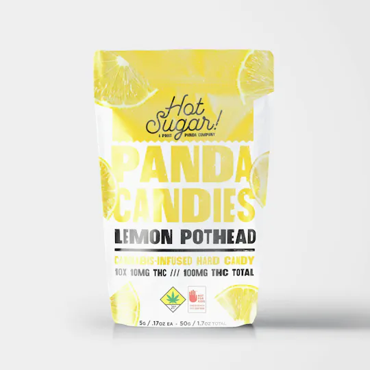 Hot Sugar! - Hot Sugar! | Panda Candies | Lemon Gummies | 100mg | 10ct | 10mg/ea - 1