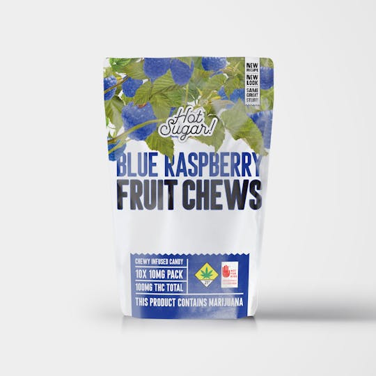 Hot Sugar! - Blue Raspberry Fruit Chews (100mg) - 1