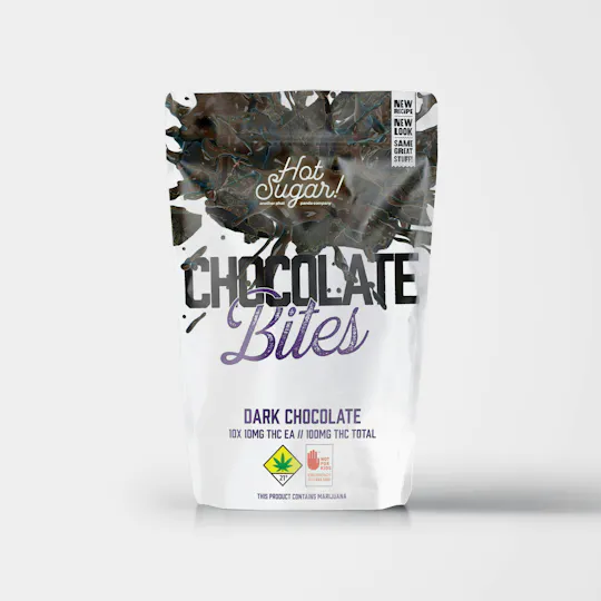 Hot Sugar! - Bites | Dark Chocolate Chocolates | 100mg | 10ct | 10mg/ea - 1