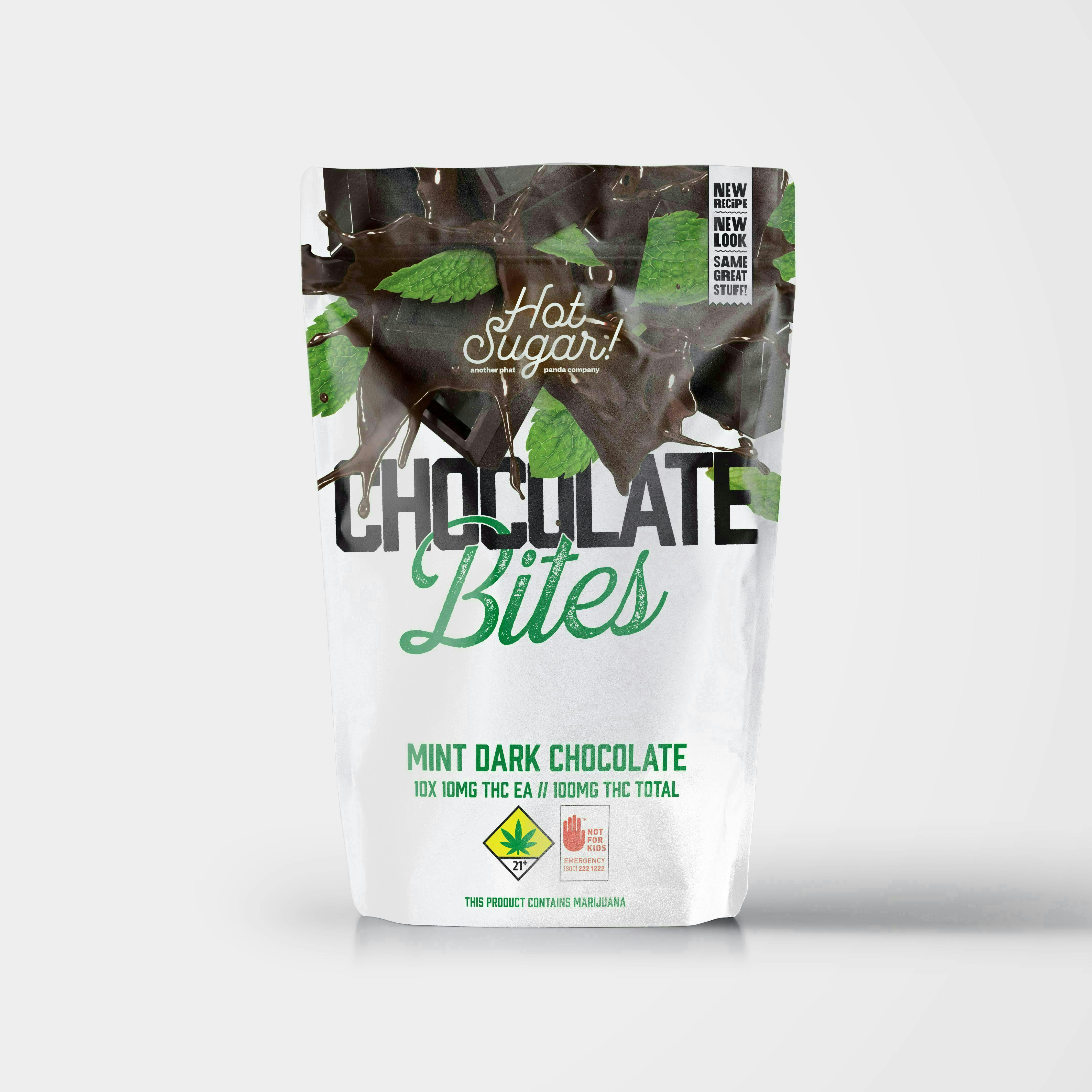 Hot Sugar! - Bites | Mint Dark Chocolates | 100mg | 10ct | 10mg/ea - 1
