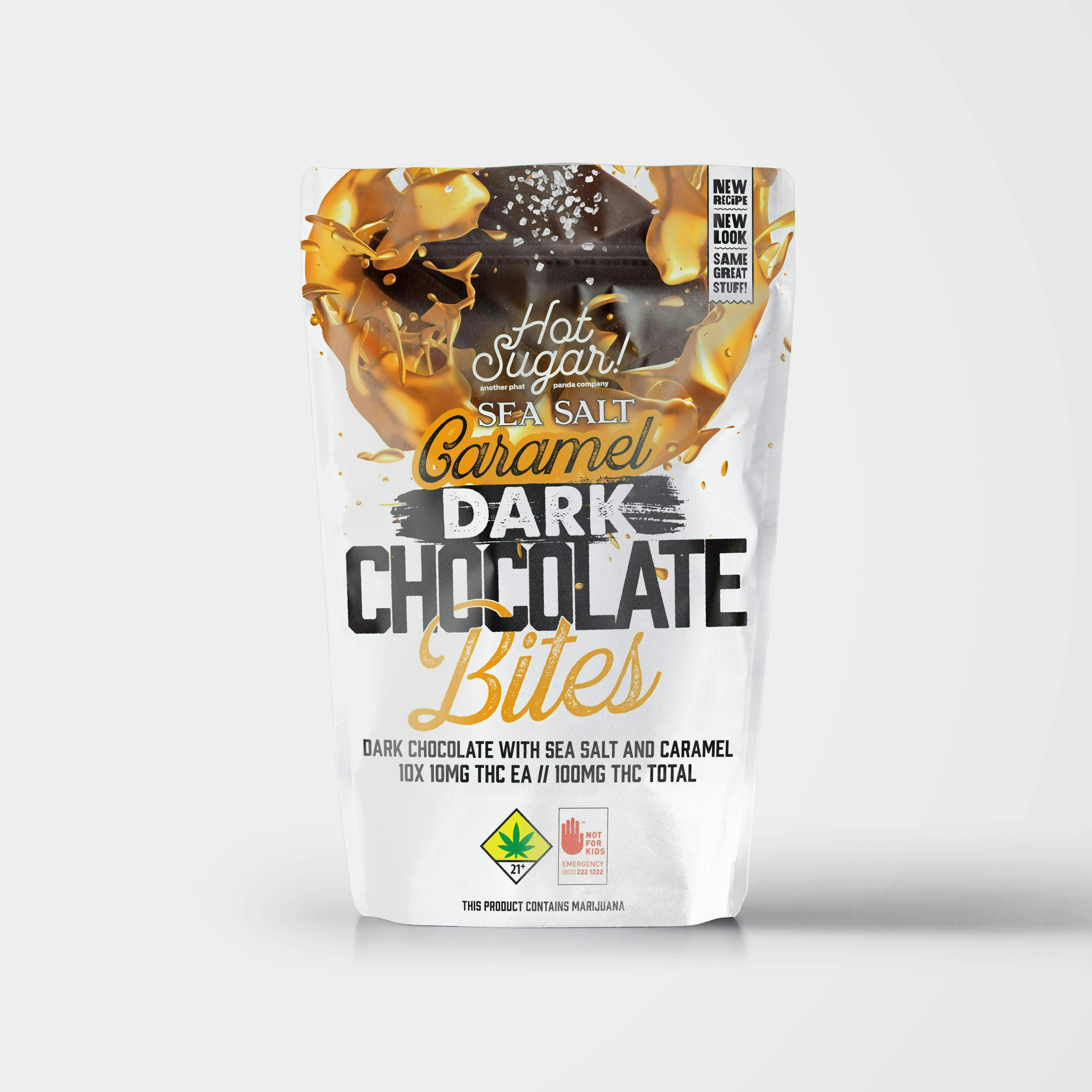 Hot Sugar! - Hot Sugar! | Bites | Dark Sea Salt Caramel Chocolates| 100mg| 10ct| 10mg/ea - 1