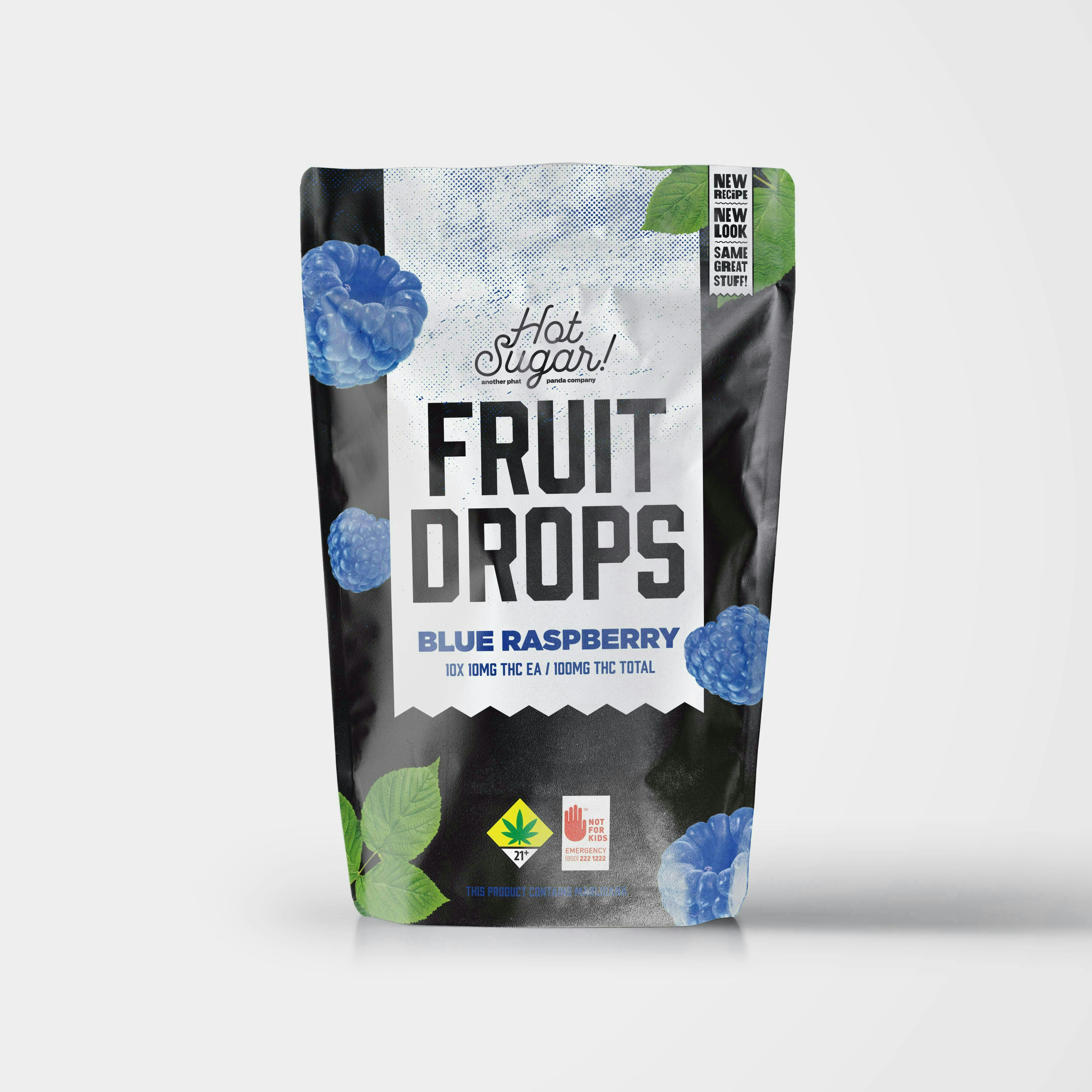 Hot Sugar! - Hot Sugar! | Fruit Drops | Blue Raspberry Gummies | 100mg | 10ct | 10mg/ea. - 1