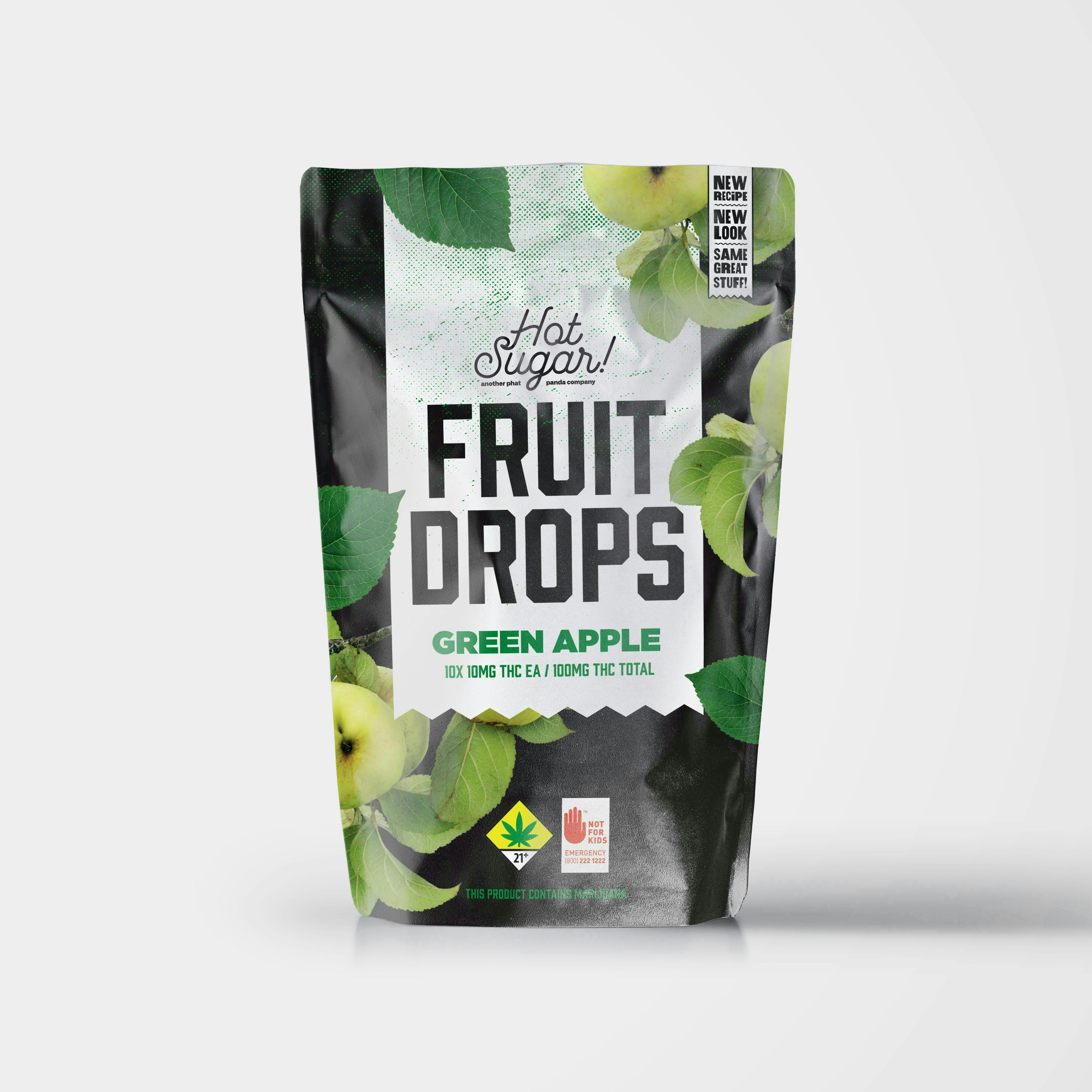 Hot Sugar! - Hot Sugar! | Fruit Drops | Green Apple Gummies | 100mg | 10ct | 10mg/ea - 1