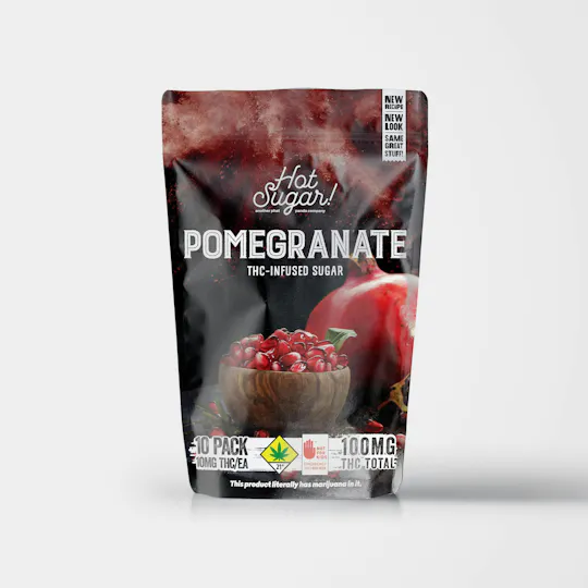 Hot Sugar! - THC Infused Sugar | Pomegranate Cooking | 100mg | 10ct | 10mg/ea. - 1
