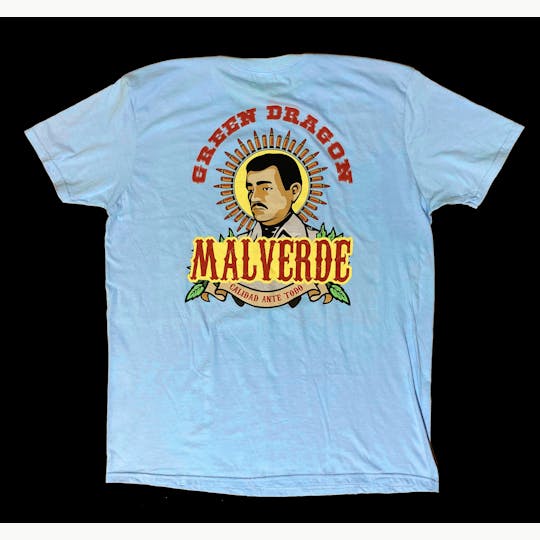 Green Dragon - Sky Blue Malverde T-shirt (2XL) - 1