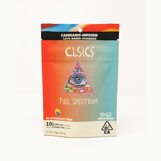 CLSICS Rosin & Rosin Infused Pre Rolls - Blackberry Fire High-Brid - 10Pk GUMMIES LIVE ROSIN INFUSED - 1