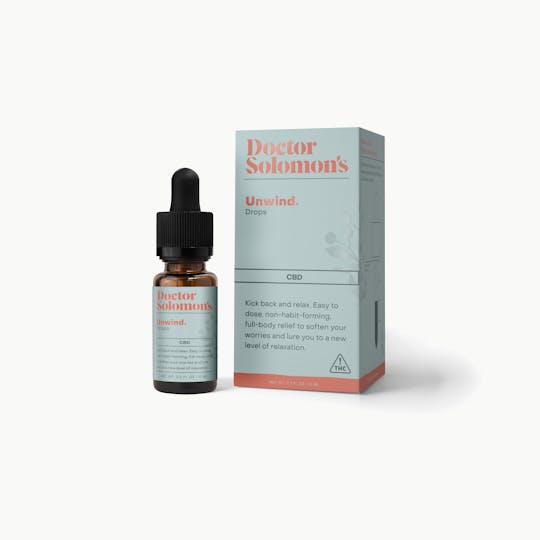 Doctor Solomon's - Doctor Solomon's Unwind CBD Rich Drops 500mg CBD 50mg THC - 1