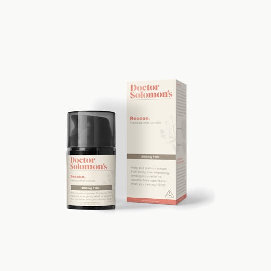 Doctor Solomon's - Doctor Solomon's Rescue THC Rich Transdermal Lotion 200mg THC - 1