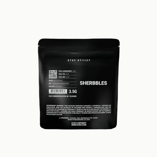 STIIIZY - - SHERBBLES - 3.5G Black Label Mylar - 1