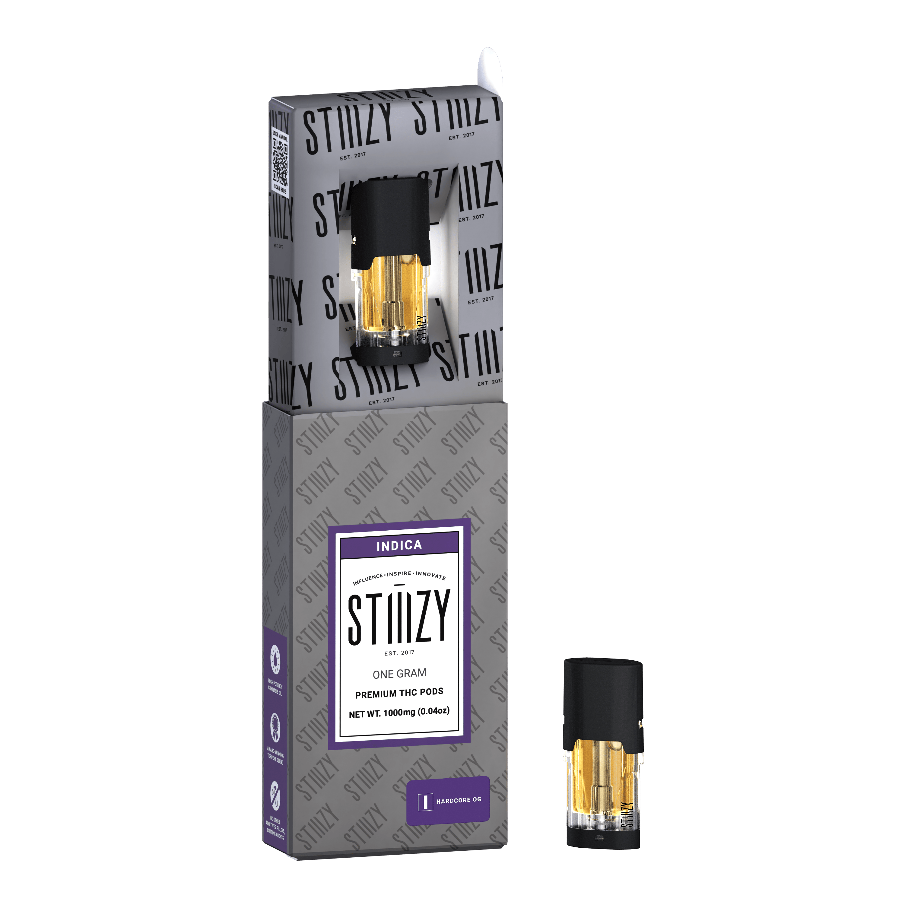 STIIIZY - Vape - HARDCORE OG - PREMIUM THC POD 1G - IL - 1
