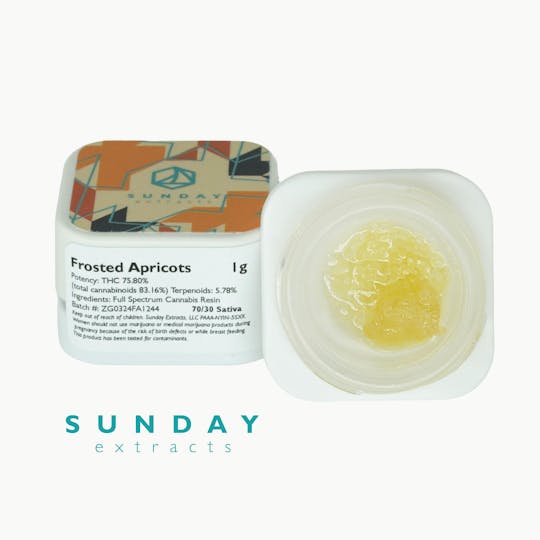 Sunday Extracts - 1g Concentrate Frosted Apricots - 1
