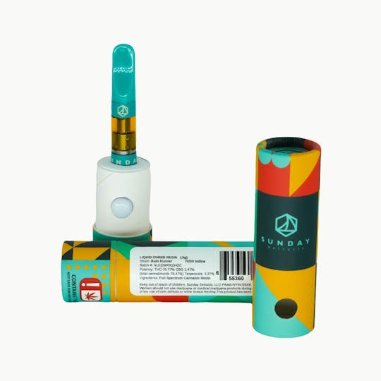 Sunday Extracts - 0.5g Cured Resin Cartridge Rum Runner - 1