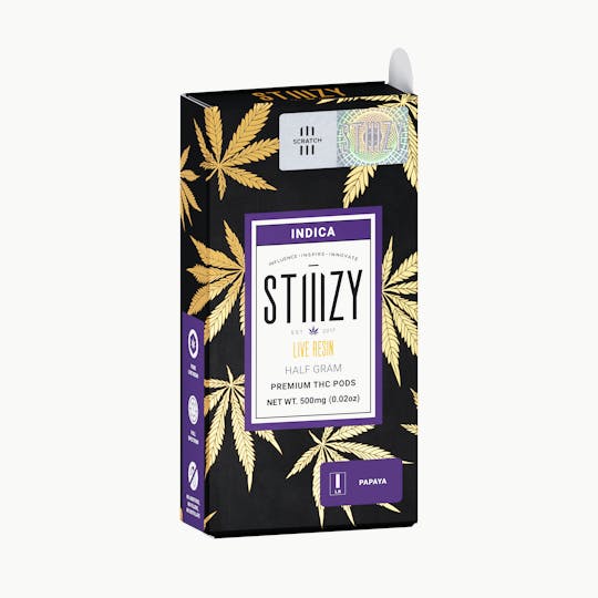 STIIIZY - Vape Cartridge - PAPAYA .5G Live Resin Pod - STIIIZY - 1