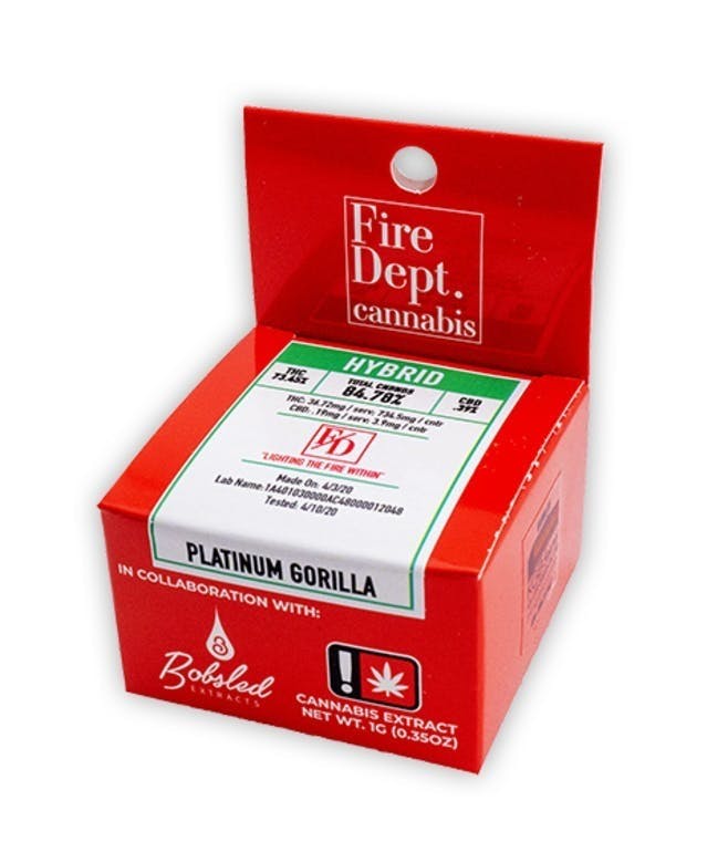 Fire Dept. Cannabis - 1g Sugar Wax - Orange Cookie MAC - 1