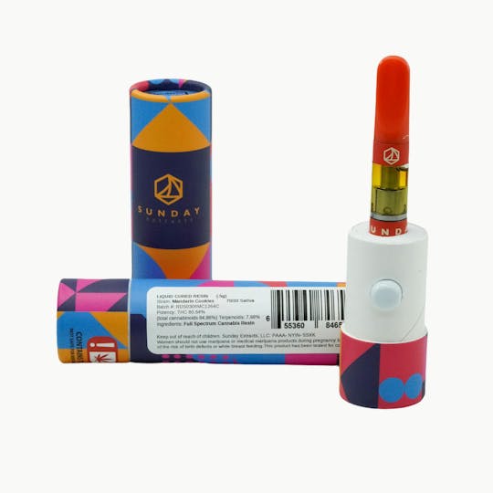 Sunday Extracts - 0.5g Cured Resin Cartridge Mandarin Cookies - 1