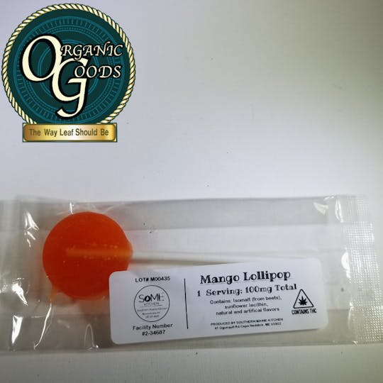 Organic Goods - 100mg Mango Lollipop - 1