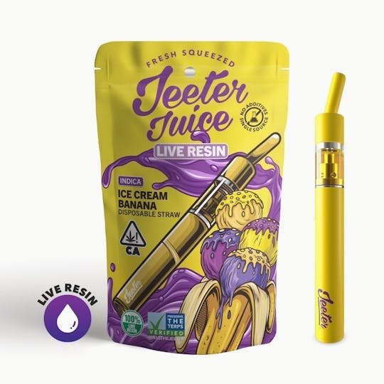 Jeeter - Jeeter Juice Disposable Live Resin Straw - Ice Cream Banana - 1