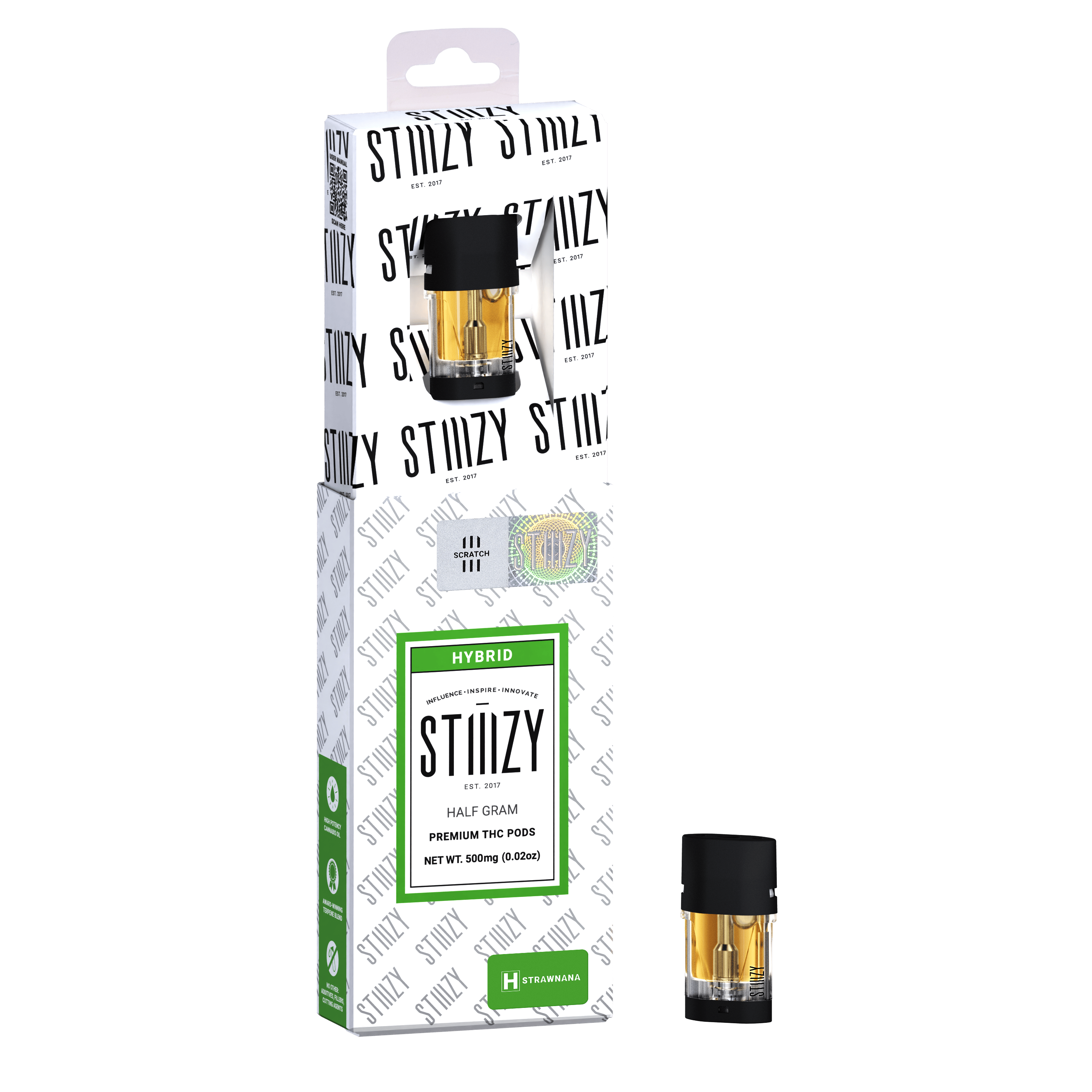 STIIIZY - Vape - STRAWNANA - PREMIUM THC POD .5G - IL - 1