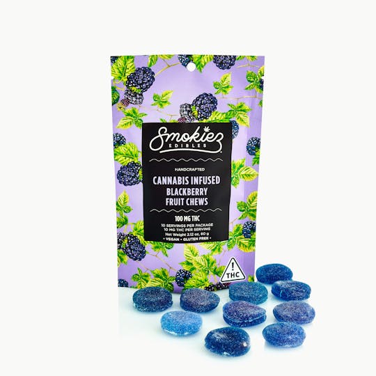 Smokiez Edibles - Sour Blackberry Fruit Chews, 100 mg THC - NV - 1