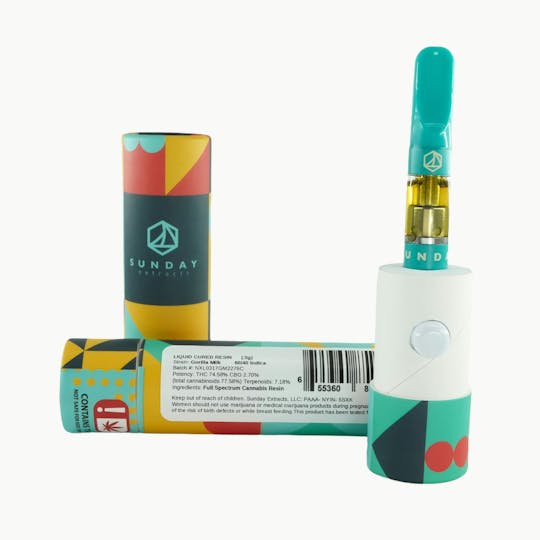Sunday Extracts - 0.5g Cured Resin Cartridge Gorilla Milk - 1