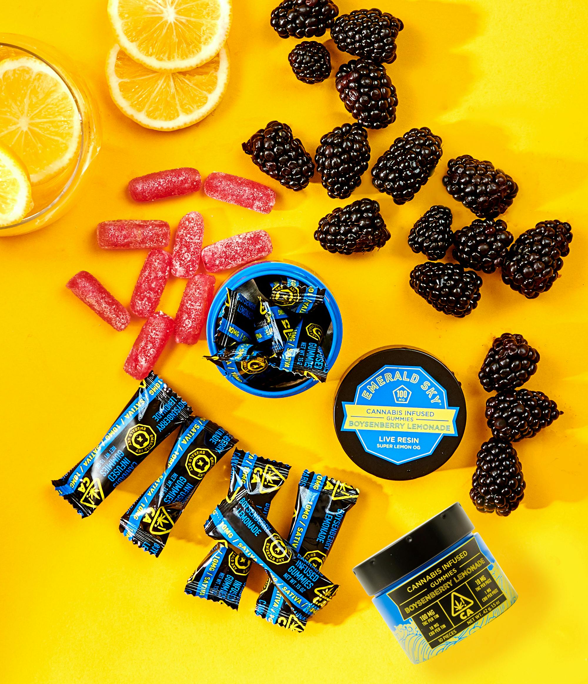 Emerald Sky - Emerald Sky Live Resin Gummies - Boysenberry Lemonade 100mg - 1