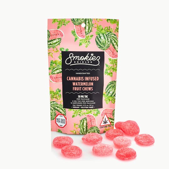 Smokiez Edibles - Watermelon Fruit Chews - 50mg THC - MA - 1