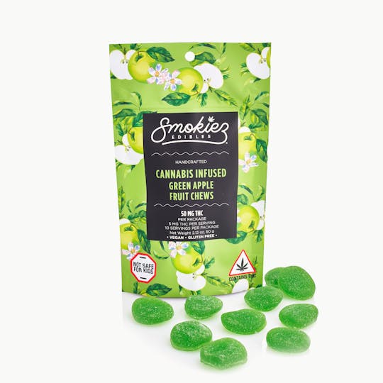 Smokiez Edibles - Green Apple Fruit Chews - 50mg THC - MA - 1