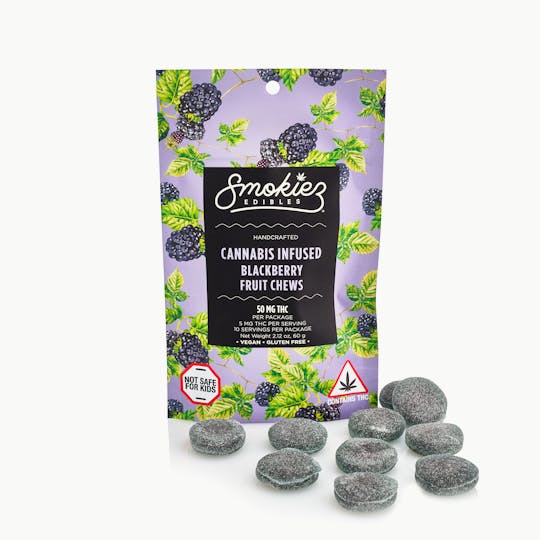Smokiez Edibles - Blackberry Fruit Chews - 50mg THC - MA - 1
