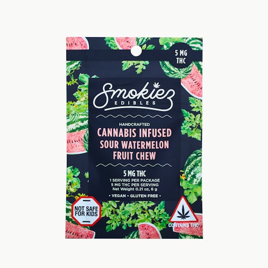 Smokiez Edibles - Sour Watermelon 5mg THC Single Piece - MA - 1