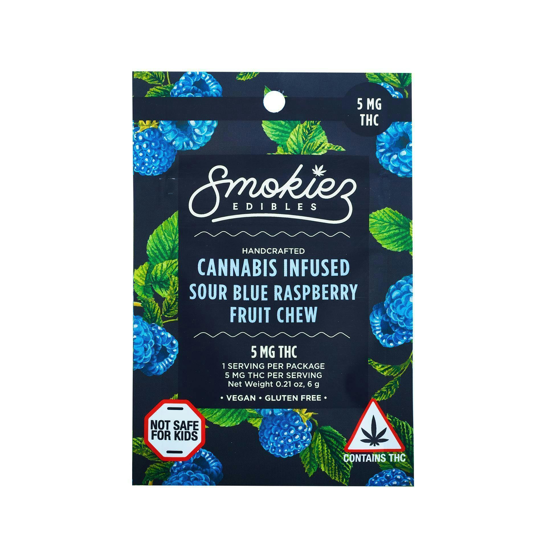 Smokiez Edibles - Sour Blue Raspberry Fruit Chew | 5mg - 1