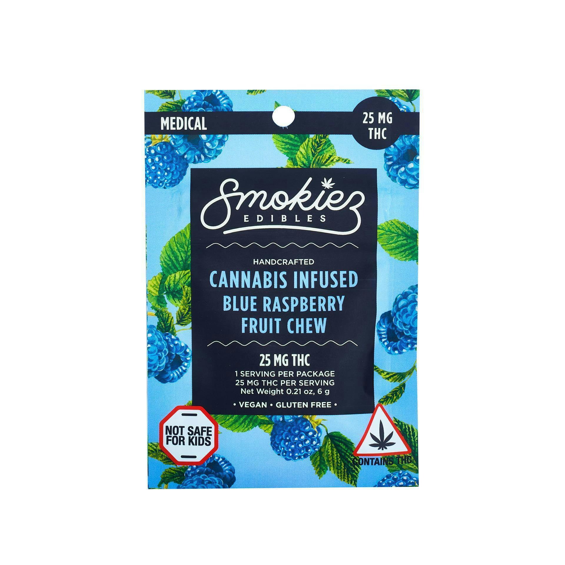 Smokiez Edibles - Blue Raspberry Fruit Chew | 25mg - 1