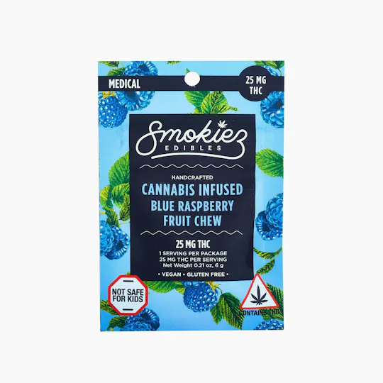 Smokiez Edibles - Blue Raspberry Fruit Chew | 25mg - 1