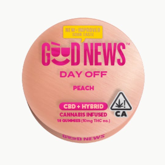 Good News - Good News Day Off Peach Sour Gummies - 1