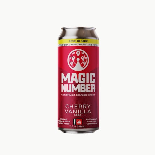 Magic Number - Cherry Vanilla Soda 25mg THC/25mg CBD - 1