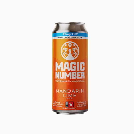 Magic Number - Mandarin Lime Soda 25mg THC - 1