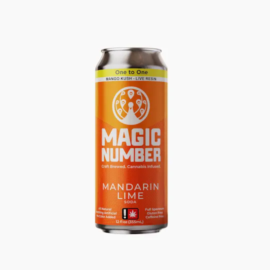 Magic Number - Mandarin Lime Soda 25mg THC/25mg CBD - 1