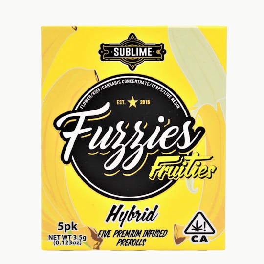 Sublime - Fruity Fuzzies - Banana OG 3.5g (5 Pack) (Hybrid) - 1