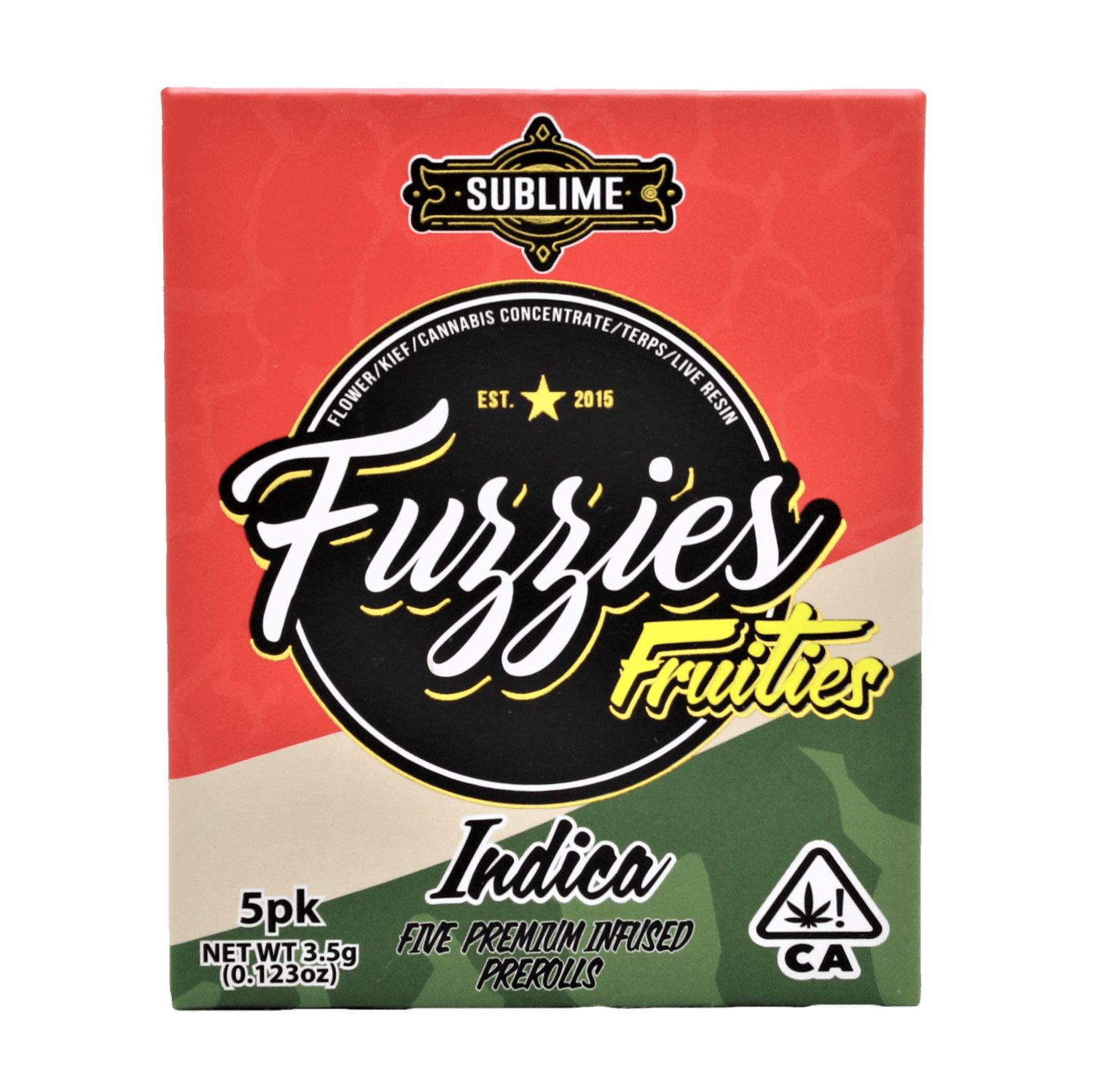 Sublime - Fruity Fuzzies - Watermelon 3.5g (5 Pack) (Indica) - 1