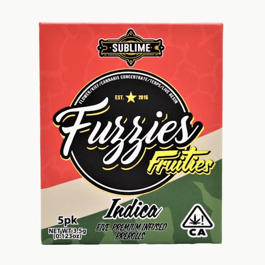 Sublime - Fruity Fuzzies - Watermelon 3.5g (5 Pack) (Indica) - 1