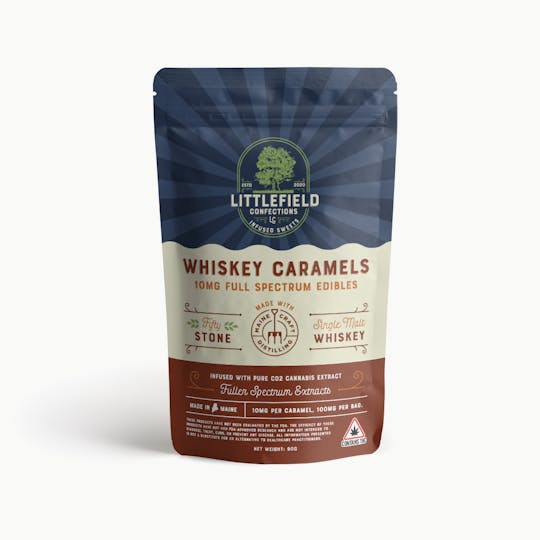 Littlefield Confections - Full Spectrum Whiskey Caramels 10mg/pc 100mg Total - 1