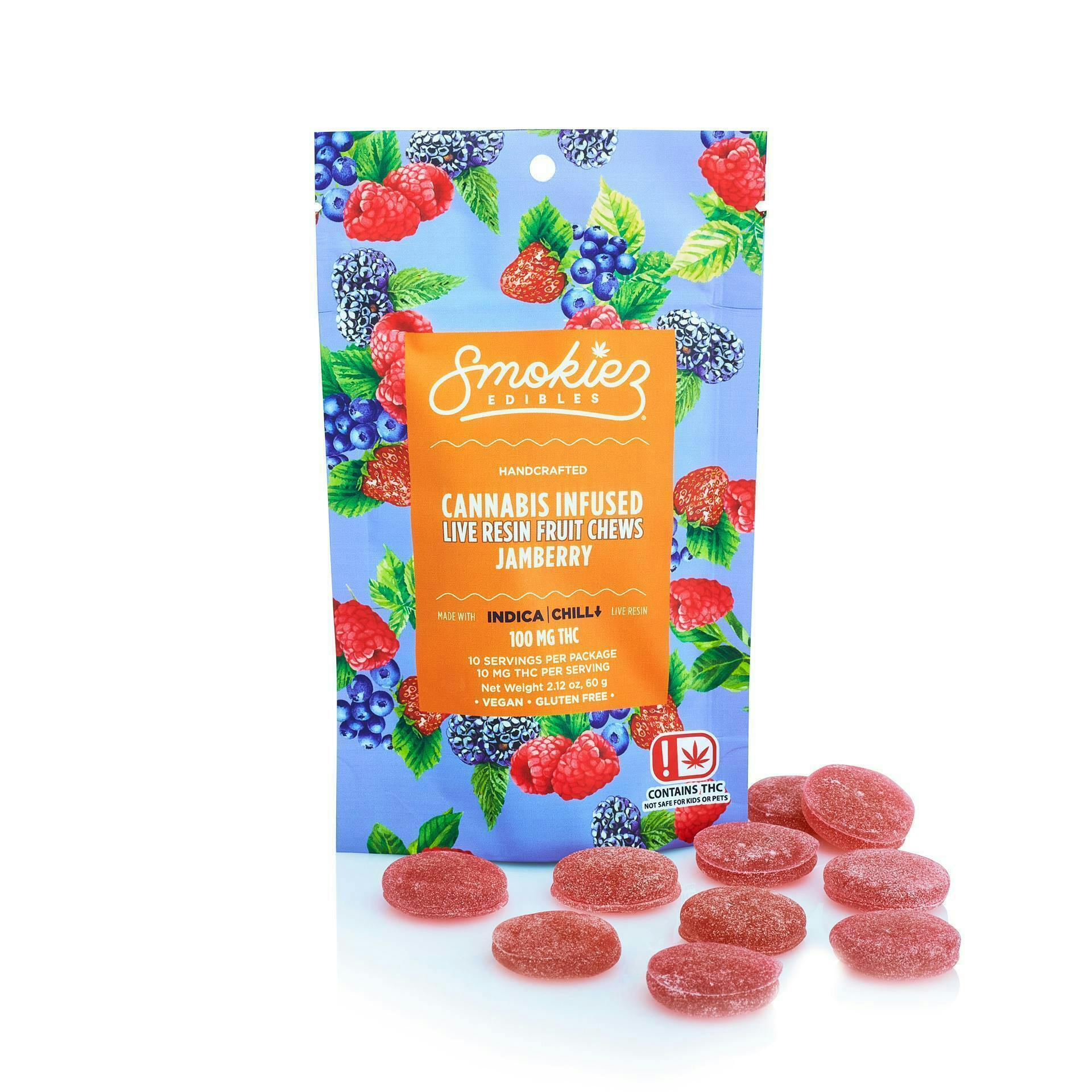 Smokiez Edibles - Jamberry Live Resin Fruit Chews | 100mg | 10ct | 10mg/ea - 1