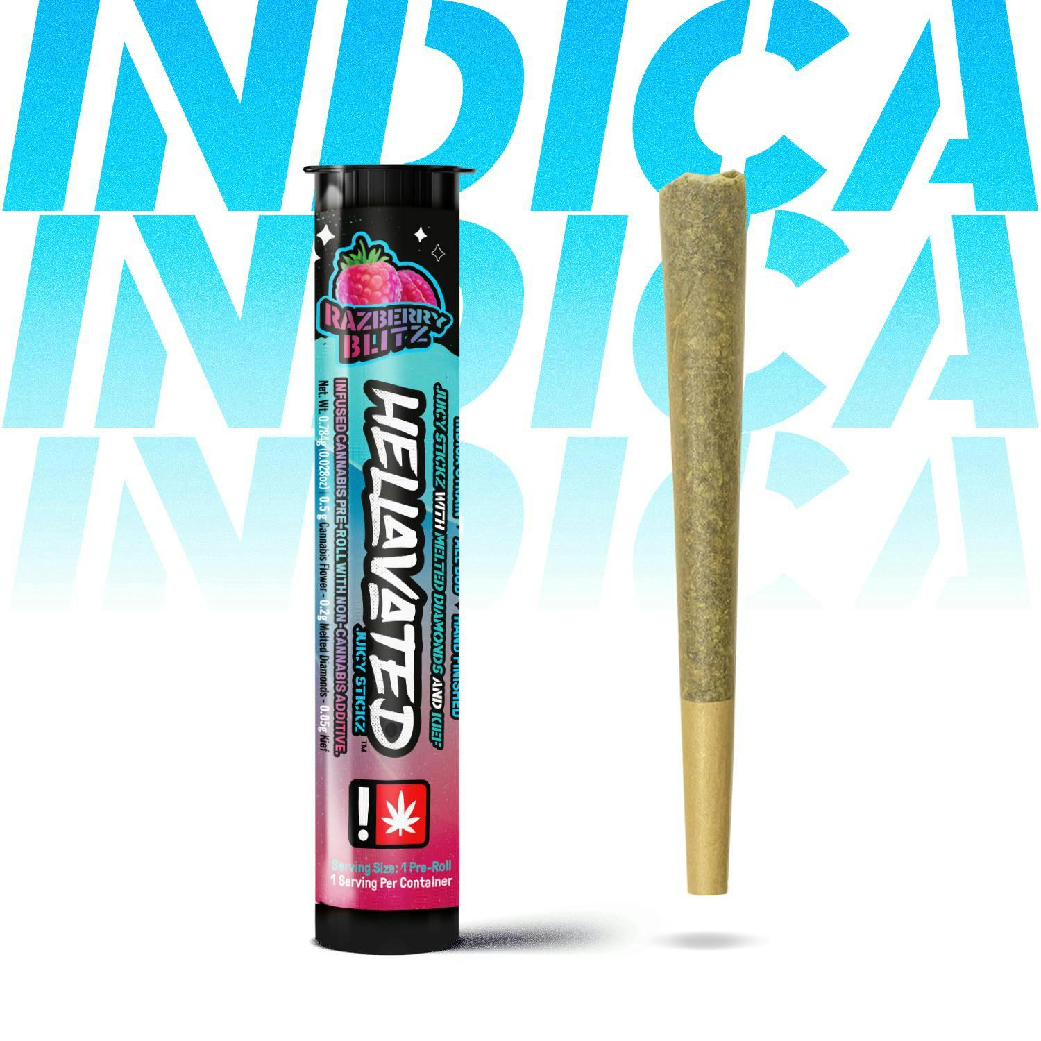Hellavated - Razberry Blitz Juicy Stickz .75g - 1