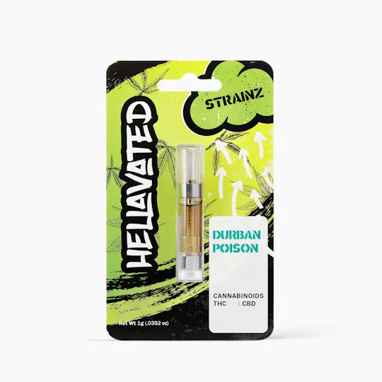 Hellavated - Durban Poison Strainz Cartridge 1g - 1