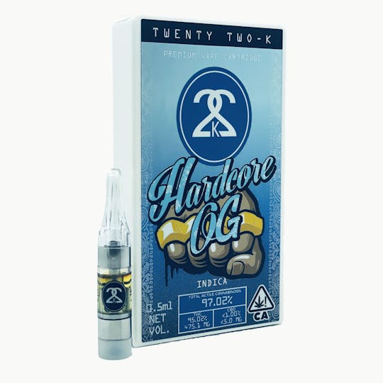 Twenty Two K / 22k - 22K - Hardcore OG - Cartridge - 0.5ml - 1