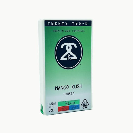 Twenty Two K / 22k - 22K - Mango Kush - Cartridge - 0.5ml - 1