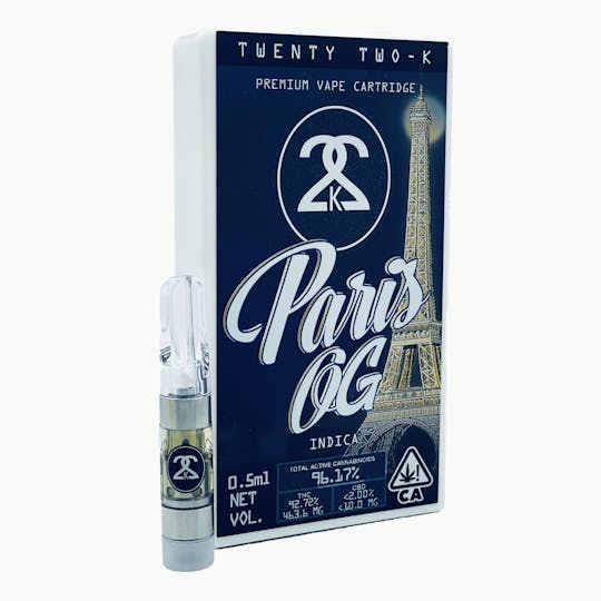 Twenty Two K / 22k - 22K - Paris OG - Cartridge - 0.5ml - 1