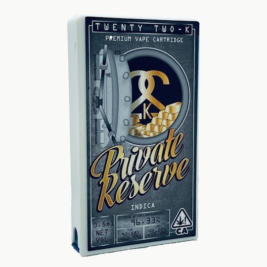 Twenty Two K / 22k - 22K - Private Reserve - Cartridge - 0.5ml - 1
