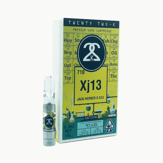 Twenty Two K / 22k - 22K - XJ-13 (Jack Herer x G13 Haze) - Cartridge - 0.5ml - 1