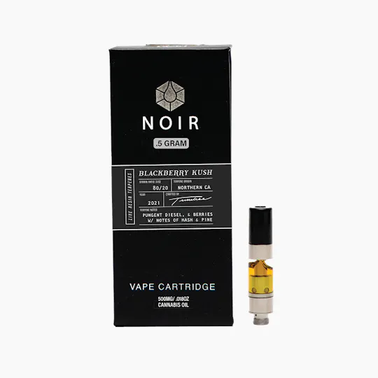 Timeless Vapes - Blackberry Kush | NOIR Live Resin Catridge | 0.5g - 1