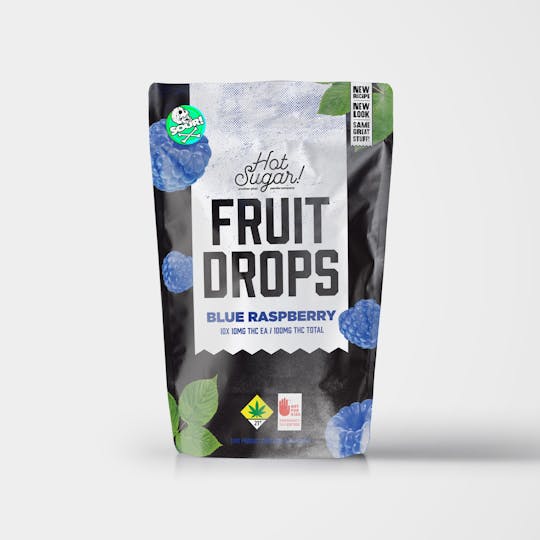 Hot Sugar! - Sour Blue Raspberry Fruit Drops (100mg) - 1